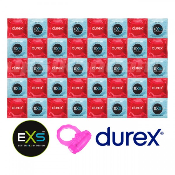 Durex Air Thin balíček - 40 ultra tenkých kondómov + vibračný krúžok Durex Air Thin balíček - 40 ultra tenkých kondómov + vibračný krúžok