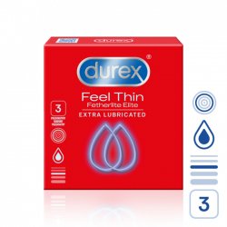 Durex Feel Thin Fetherlite Elite Extra Lubricated 3ks
