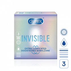 Durex Invisible Extra Lubricated 3ks