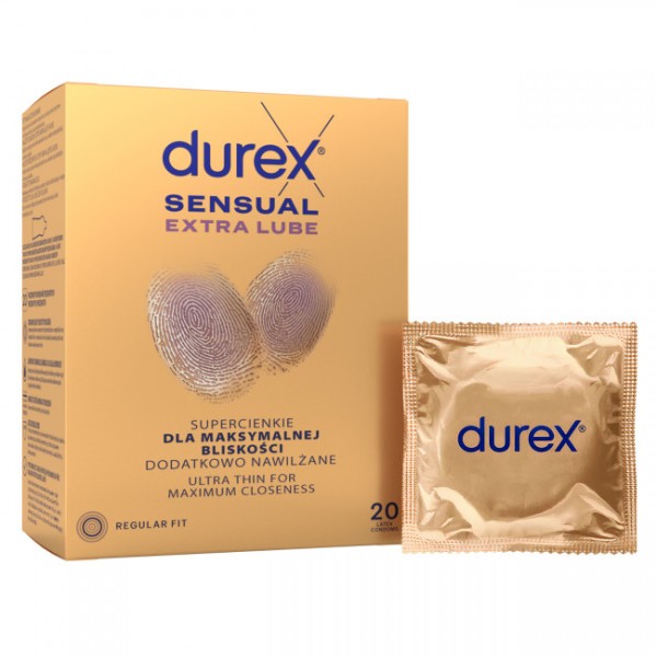 Durex Sensual Extra Lube 20ks Durex Sensual Extra Lube 20ks