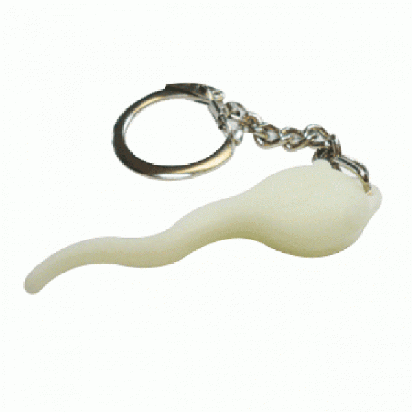 Prívesok v tvare spermie svietiaci v tme