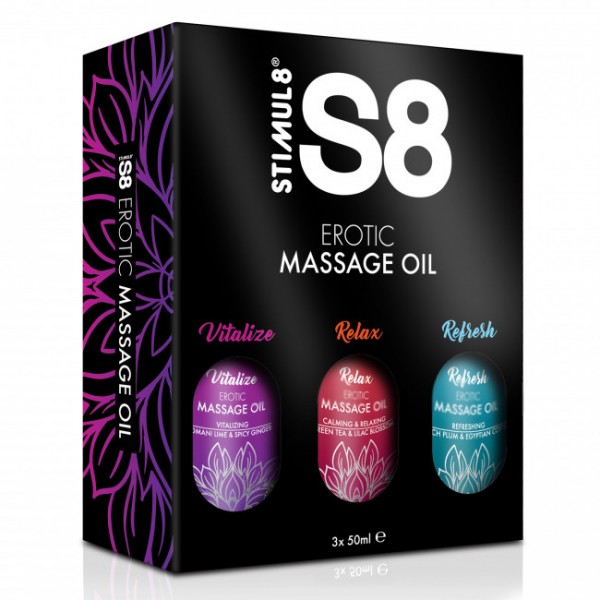 Stimul8 Massage Oil Box 3x 50ml