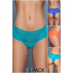 Be Wicked Kiera Lace Thongs 3ks XL