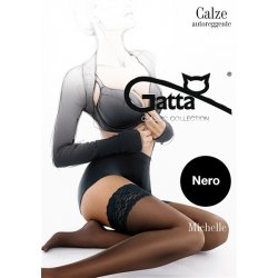 Gatta Michelle 01 - Samodržiace pančuchy Nero Čierna