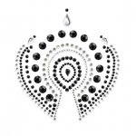 Bijoux Indiscrets Flamboyant Black & Silver - ozdoby na bradavky a rozkrok