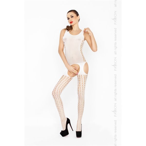 Passion Bodystocking BS029 Biela Passion Bodystocking BS029 Biela
