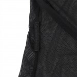 Subblime Transparent Fabric Robe with Lace Detail Black Subblime Transparent Fabric Robe with Lace Detail Black