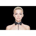 Ouch! Exclusive Collar & Leash - Kožený obojok Čierna