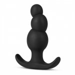 Blush Anal Adventures Platinum Stacked Plug Black Blush Anal Adventures Platinum Stacked Plug Black