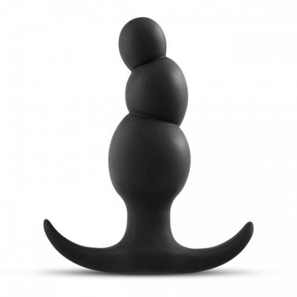 Blush Anal Adventures Platinum Stacked Plug Black Blush Anal Adventures Platinum Stacked Plug Black