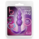 Blush B Yours Triple Bead Anal Plug Purple Blush B Yours Triple Bead Anal Plug Purple