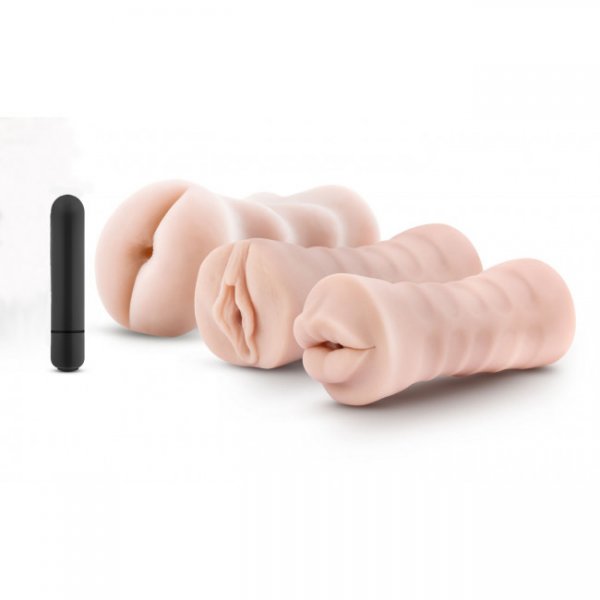 Blush M For Men 3pack Vibrating Stroker Kit