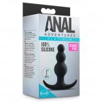 Blush Anal Adventures Platinum Beaded Plug Black