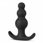 Blush Anal Adventures Platinum Beaded Plug Black