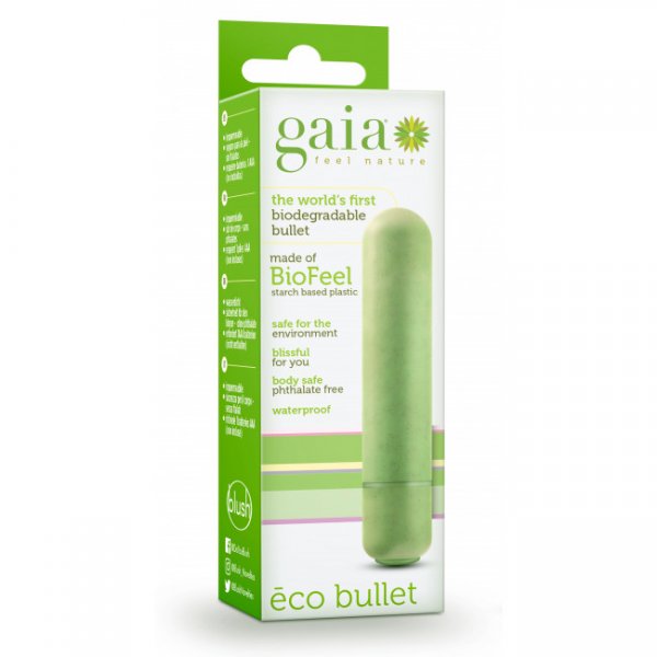 Blush Gaia Eco Bullet Green + batérie zdarma Blush Gaia Eco Bullet Green + batérie zdarma