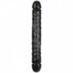 Doc Johnson Jr. Veined Double Header 12" - Obojstranné dildo 30cm Čierna