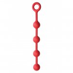 Doc Johnson Kink Solid Anal Balls 100% Silicone Red