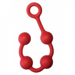 Doc Johnson Kink Solid Anal Balls 100% Silicone Red