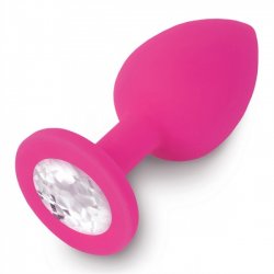 Dolce Piccante Jewellery Fuchsia Silicone Diamond - Silikónový análny šperk Ružová