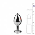 Easytoys Metal Butt Plug ET128CLR - Análny šperk Strieborná/Priehľadná Easytoys Metal Butt Plug ET128CLR - Análny šperk Strieborná/Priehľadná