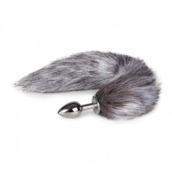 Easytoys Fox Tail Plug 152SIL - Líščí chvostík Strieborná