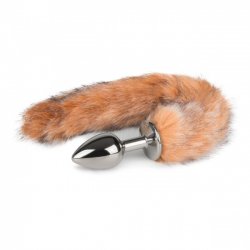 Easytoys Fox Tail Plug 155SIL - Líščí chvostík Strieborná