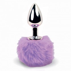 FeelzToys Bunny Tails Butt Plug Purple