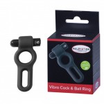Malesation Vibro Cock & Ball Ring Black - Vibračný erekčný krúžok