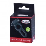 Malesation Vibro Cock & Ball Ring Black - Vibračný erekčný krúžok
