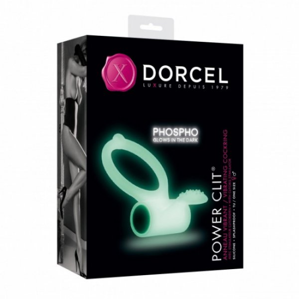 Dorcel Power Clit Phospho - Vibračný krúžok svietiaci v tme