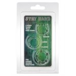 Stay Hard Cock Rings - Sada priehľadných erekčných krúžkov 3ks Stay Hard Cock Rings - Sada priehľadných erekčných krúžkov 3ks