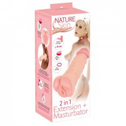 Nature Skin 2in1 Extension + Masturbator Vagina