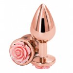 NS Novelties Rear Assets Rose Buttplug Medium Pink