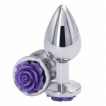 NS Novelties Rear Assets Rose Buttplug Medium Purple NS Novelties Rear Assets Rose Buttplug Medium Purple