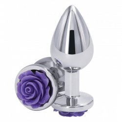 NS Novelties Rear Assets Rose Buttplug Medium Purple