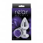 NS Novelties Rear Assets Rose Buttplug Medium Purple NS Novelties Rear Assets Rose Buttplug Medium Purple