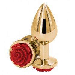 NS Novelties Rear Assets Rose Buttplug Medium Red