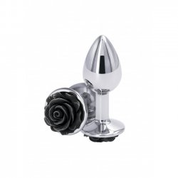 NS Novelties Rear Assets Rose Buttplug Small Black