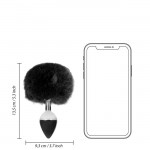 Ouch! Bunny Tail with Metal Butt Plug Black Ouch! Bunny Tail with Metal Butt Plug Black