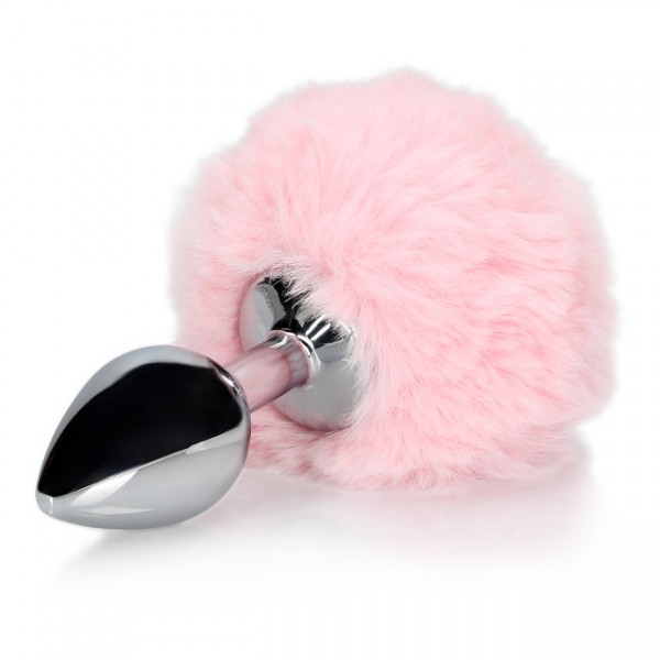 Ouch! Bunny Tail with Metal Butt Plug Pink Ouch! Bunny Tail with Metal Butt Plug Pink