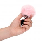 Ouch! Bunny Tail with Metal Butt Plug Pink Ouch! Bunny Tail with Metal Butt Plug Pink