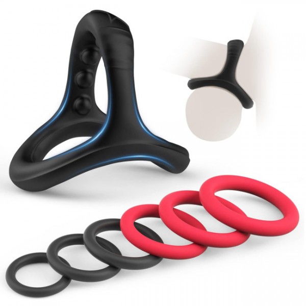 Paloqueth Canrok Silicone Penis Rings Set Black 7ks Paloqueth Canrok Silicone Penis Rings Set Black 7ks