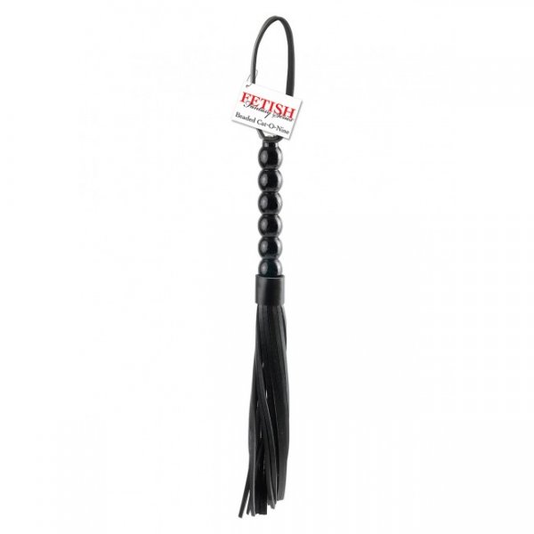 Fetish Fantasy Beaded Cat-O-Nine Tails Čierna