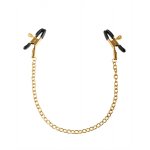 Fetish Fantasy Gold Chain Nipple Clamps - zlaté svorky na bradavky s retiazkou