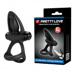 Pretty Love Vibration Cock Ring 10 Vibration Settings Black Pretty Love Vibration Cock Ring 10 Vibration Settings Black