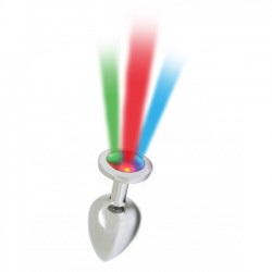 Rimba Pisa Butt Plug with LED Lights Silver