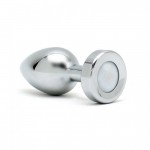 Rimba Pisa Butt Plug with LED Lights Silver