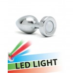 Rimba Pisa Butt Plug with LED Lights Silver