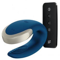 Satisfyer Double Love Luxury Partner Vibrator Blue