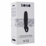 Sono No.32 Stretchy Penis Extension - Návlek na penis Čierny Sono No.32 Stretchy Penis Extension - Návlek na penis Čierny
